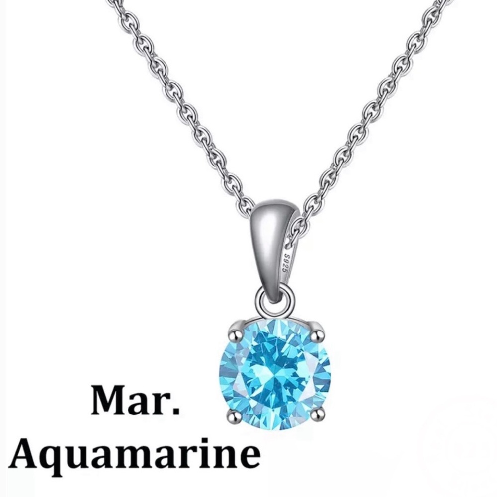 March birthstone necklace.
